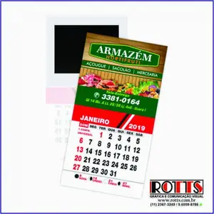 Ímãs de Geladeira com Calendário