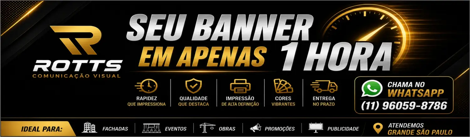 Seu banner em apenas 1 hora: rapidez, alta definição e entrega no prazo